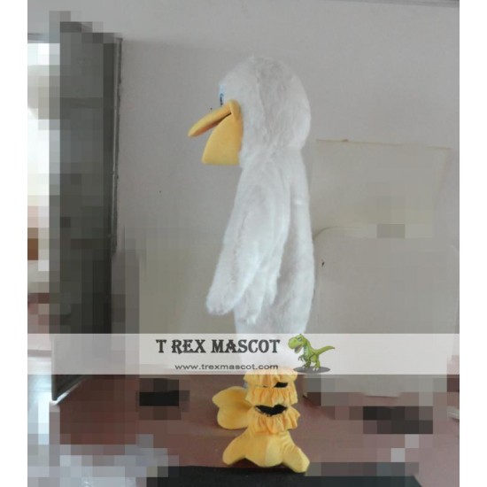 Cartoon White Bird Mascot Costume Cartoon White Bird Mascot Costume