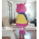 Pink Hippo Mascot Costume Pink Hippo Mascot Costume