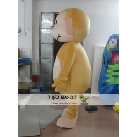 Cartoon Adult Little Yellow Monkey Mascot Costume Cartoon Adult Little Yellow Monkey Mascot Costume