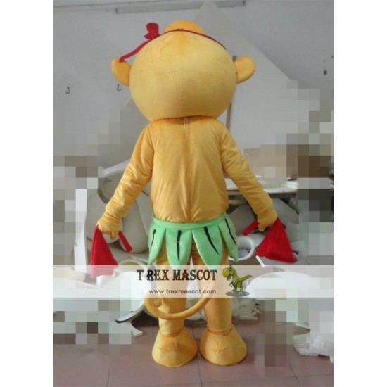 Cartoon Adult Little Yellow Monkey Mascot Costume Cartoon Adult Little Yellow Monkey Mascot Costume