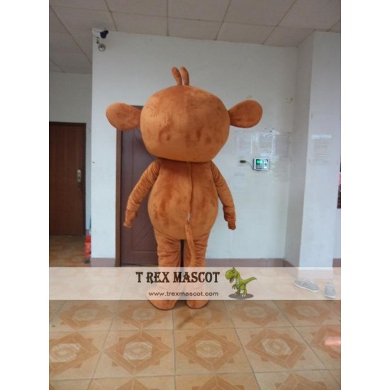 Cartoon Brown Monkey Mascot Costume Cartoon Brown Monkey Mascot Costume