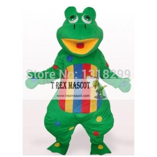 Colorful Frog Prince Mascot Costume Colorful Frog Prince Mascot Costume