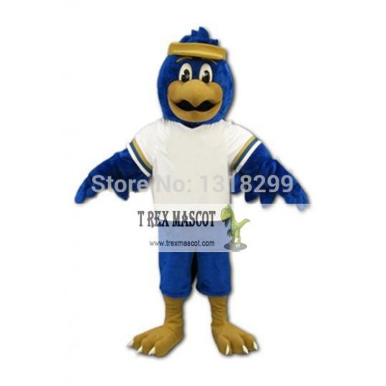 Blue Hawk Mascot Costume Eagle Falcon Blue Hawk Mascot Costume Eagle Falcon