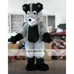 Grey/Black Grizzly Bear Mascot Costumes for Adults