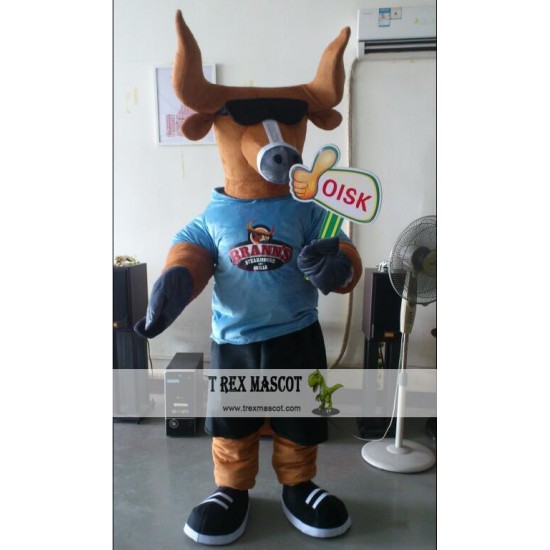 Bull Glasses Mascot Costume Celebration Carnival Outfit Bull Glasses Mascot Costume Celebration Carnival Outfit