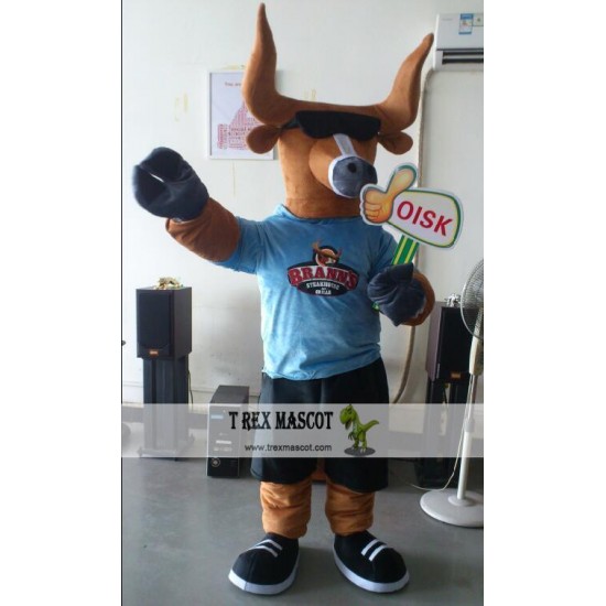 Bull Glasses Mascot Costume Celebration Carnival Outfit Bull Glasses Mascot Costume Celebration Carnival Outfit