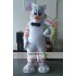 White Fat Cat Mascot Costume Celebration Carnival Outfit