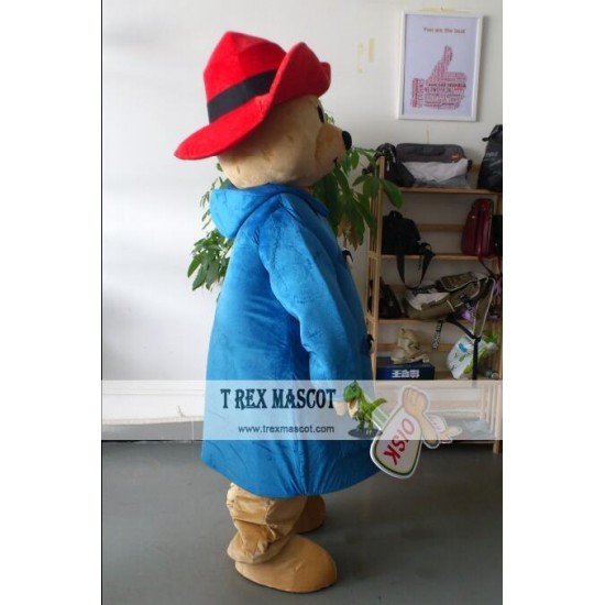 Cartoon Bear Hat Mascot Costume Celebration Carnival Outfit Cartoon Bear Hat Mascot Costume Celebration Carnival Outfit