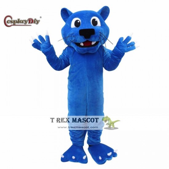 Blue Panther Mascot Costume Panther Animal Mascot Adult Halloween Carnival Blue Panther Mascot Costume Panther Animal Mascot Adult Halloween Carnival