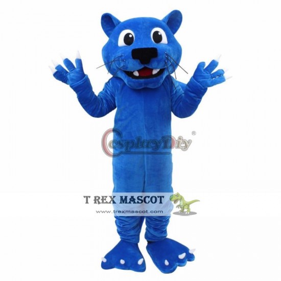 Blue Panther Mascot Costume Panther Animal Mascot Adult Halloween Carnival Blue Panther Mascot Costume Panther Animal Mascot Adult Halloween Carnival
