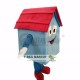 Mascot Blue House Cartoon Mascot Costume Mascot Blue House Cartoon Mascot Costume