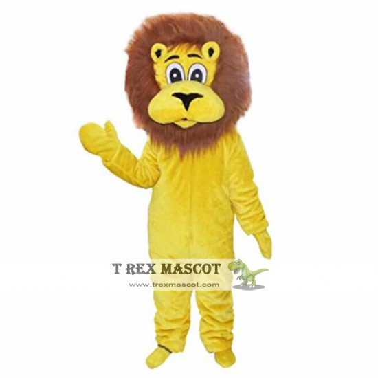 Animal Yellow Lion Plush Adult Mascot Costume For Christmas Animal Yellow Lion Plush Adult Mascot Costume For Christmas