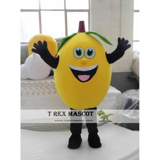 Fruit Yellow Lemon Mascot Cartoon Costume Fruit Yellow Lemon Mascot Cartoon Costume