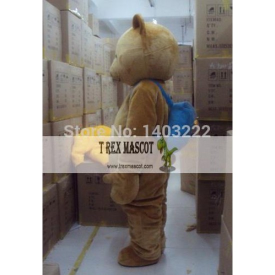 Brown Teddy Bear Gentleman Adult Mascot Costume Brown Teddy Bear Gentleman Adult Mascot Costume