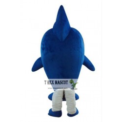 Smile Blue Whale Mascot Costume Cartoon Shark Fish Mascot