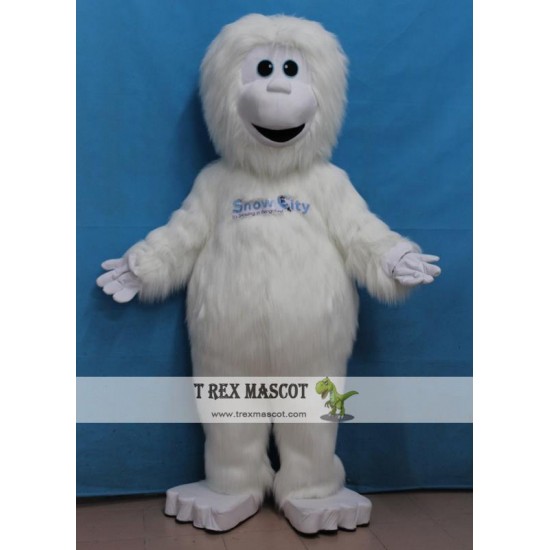 White Chimpanzee Mascot Costume Fur Chimpanzee Costume