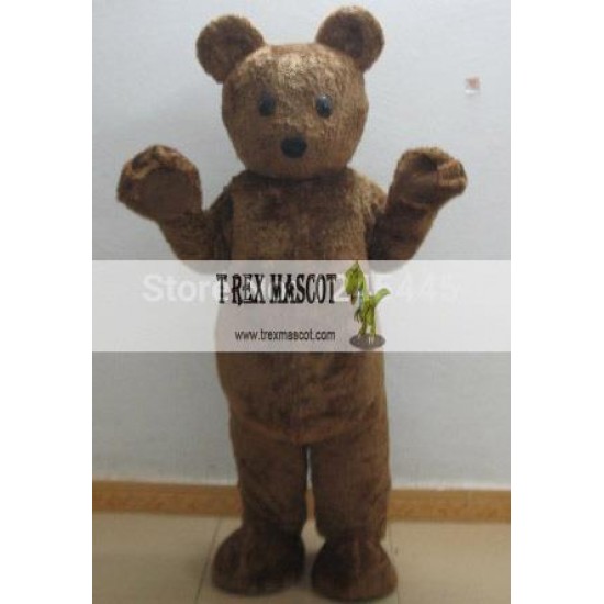 Furry Brown Teddy Bear Mascot Costume For Adult Furry Brown Teddy Bear Mascot Costume For Adult