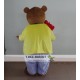 Adult Bear Costume In Yellow Shirt Bear Mascot Costume Adult Bear Costume In Yellow Shirt Bear Mascot Costume