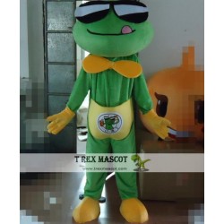 Custom-Made Frog With Sunglasses Mascot Costume Frog Mascot For Adults