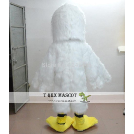 Adult White Furry Pelican Mascot Costume Adult White Furry Pelican Mascot Costume