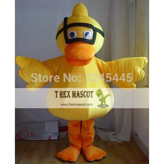 Yellow Diving Duck Mascot Costume For Adult