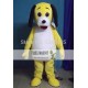 Adult Yellow Puppy Dog Mascot Costume With Black Ears Adult Yellow Puppy Dog Mascot Costume With Black Ears