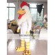 Adult White Rooster With Strong Muscle Mascot Costume Adult White Rooster With Strong Muscle Mascot Costume