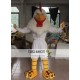 Adult White Rooster With Strong Muscle Mascot Costume Adult White Rooster With Strong Muscle Mascot Costume