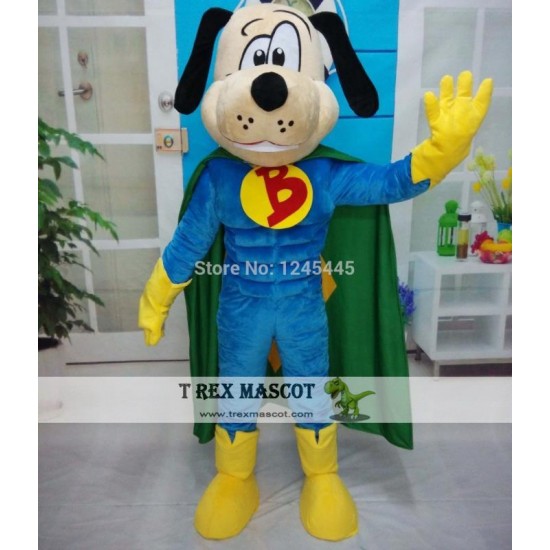 Funny And Handmade Adult Super Dog Mascot Costume Funny And Handmade Adult Super Dog Mascot Costume