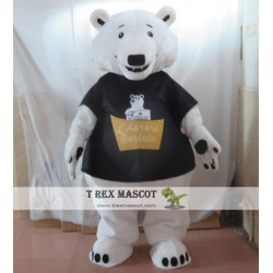 White Polar Bear Mascot Costume With Adults Size