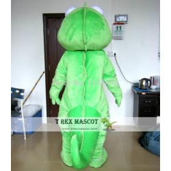 Adult Green Lizard Mascot Costume