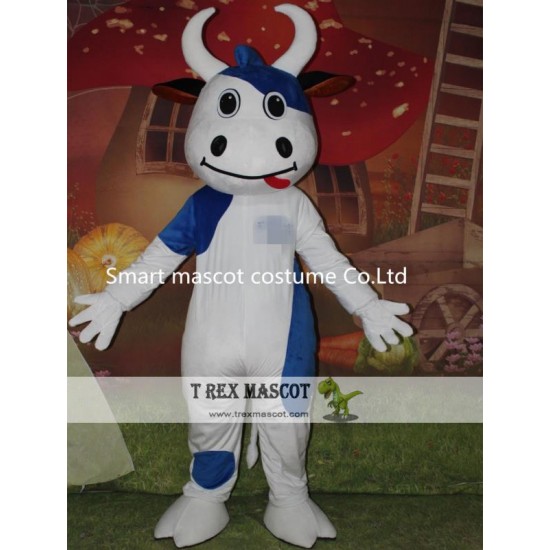 Blue And White Ox Costume Adult Ox Mascot Costume Blue And White Ox Costume Adult Ox Mascot Costume
