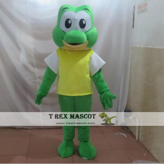 Yellow Shirt Frog Mascot Costume Adult Frog Costume