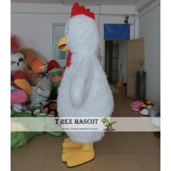 White Chicken Mascot Costume Adult Chicken Costume