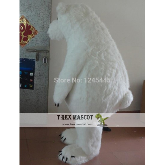 Big Furry Polar Bear Adult Mascot Costume Big Furry Polar Bear Adult Mascot Costume