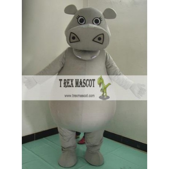 Big Fat Grey Hippo Mascot Costume For Adults Big Fat Grey Hippo Mascot Costume For Adults
