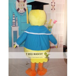 Yellow Duck Mascot Costume In Blue Adult Duck Costume