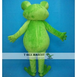 Animal Mascot Costume Green Frog Costume With Red Eyes For Adult