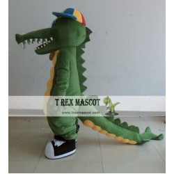 Adult Green Dinosaur Mascot Costume