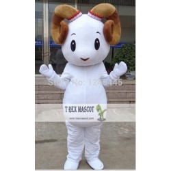White Goat Costume Adult Sheep Mascot Costume