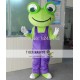 Funny Adult Frog Mascot Costume With Purple Clothes Funny Adult Frog Mascot Costume With Purple Clothes