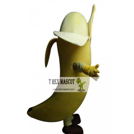 Banana Mascot Costume With Smiling Face For Adult Banana Mascot Costume With Smiling Face For Adult