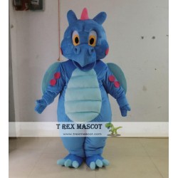 Blue Dinosaur Mascot Costume For Adult