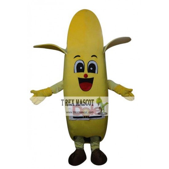 Banana Mascot Costume With Smiling Face For Adult Banana Mascot Costume With Smiling Face For Adult