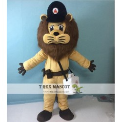 Black Hat Lion Mascot Costume For Adult