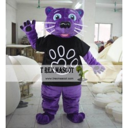 Purple Panther Mascot Costume For Adult