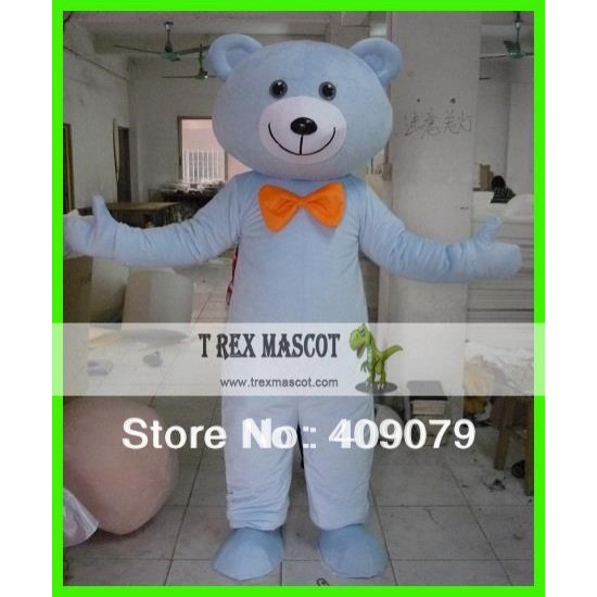 Adult Blue Teddy Bear Mascot Costume Adult Blue Teddy Bear Mascot Costume