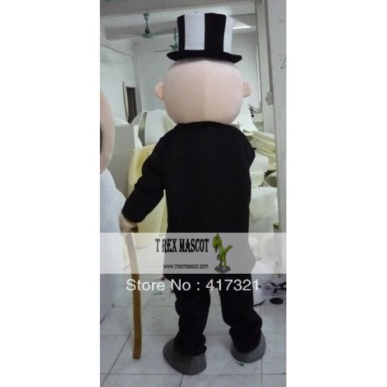 Old Gentleman Mascot Cartoon Costume For Adult Old Gentleman Mascot Cartoon Costume For Adult
