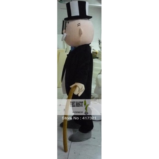 Old Gentleman Mascot Cartoon Costume For Adult Old Gentleman Mascot Cartoon Costume For Adult
