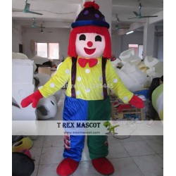 Adult Happy Clown Mascot Costume